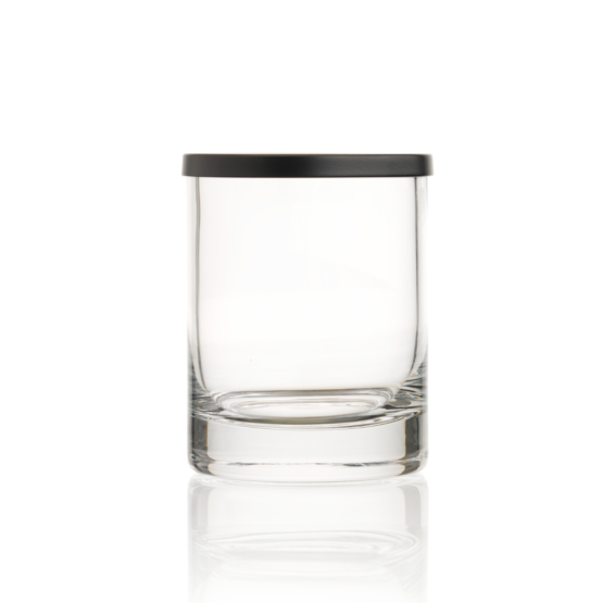 Kristallglas Becher mit schwarz-mattem Rand 