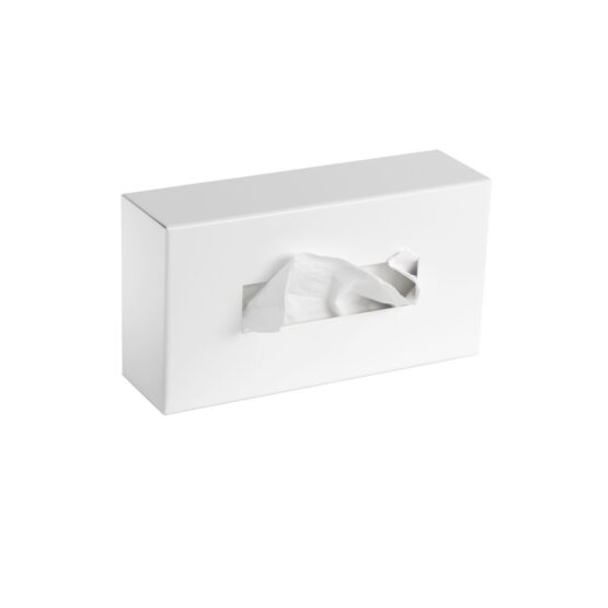 Kleenexbox / Feuchttücherbox K-BOX Weiß Matt Seitenansicht