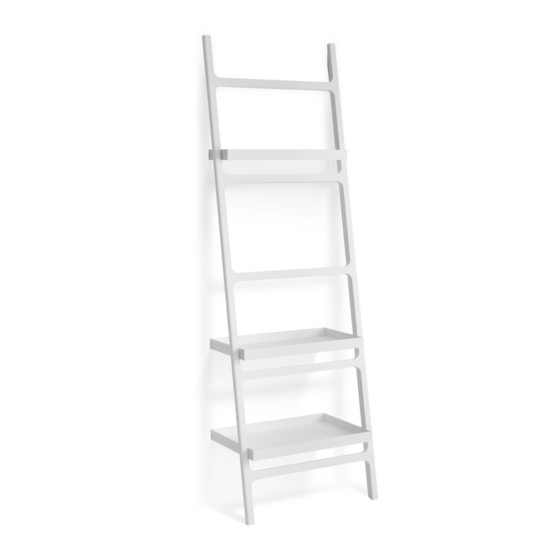 Towel ladder STONE with three shelves white