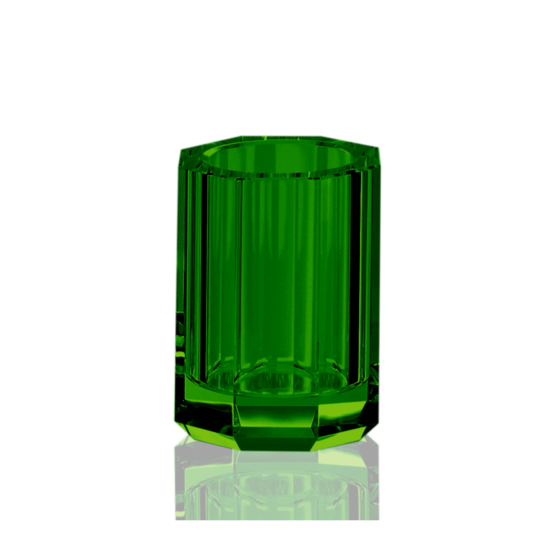 Becher aus brilliantem Kristallglas in Englischgrün von Decor Walther aus der Serie KRISTALL