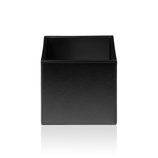 Behälter aus Lederimitat in Schwarz von Decor Walther aus der Serie BROWNIE