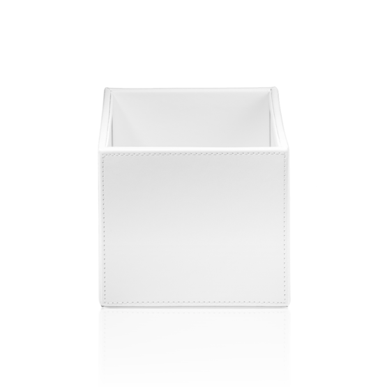 Behälter aus Lederimitat in Weiß von Decor Walther aus der Serie BROWNIE