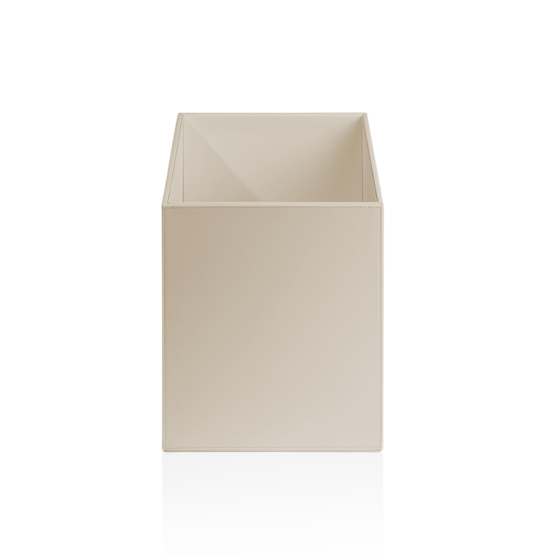 Papierkorb aus Lederimitat in Sand von Decor Walther aus der Serie BROWNIE