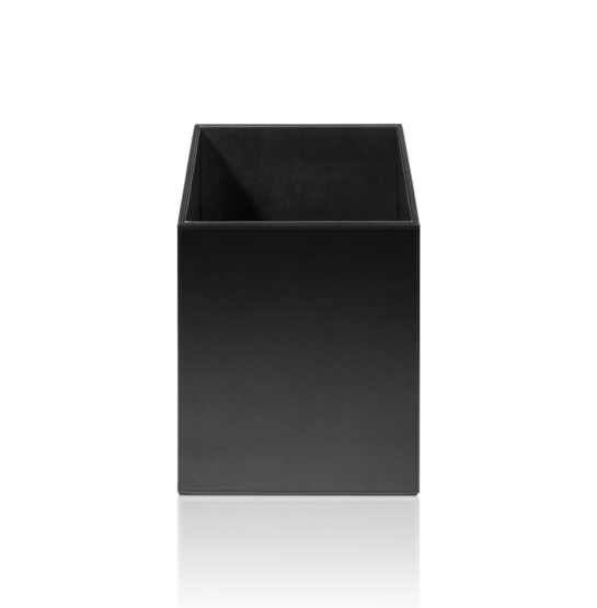 Papierkorb aus Lederimitat in Schwarz von Decor Walther aus der Serie BROWNIE