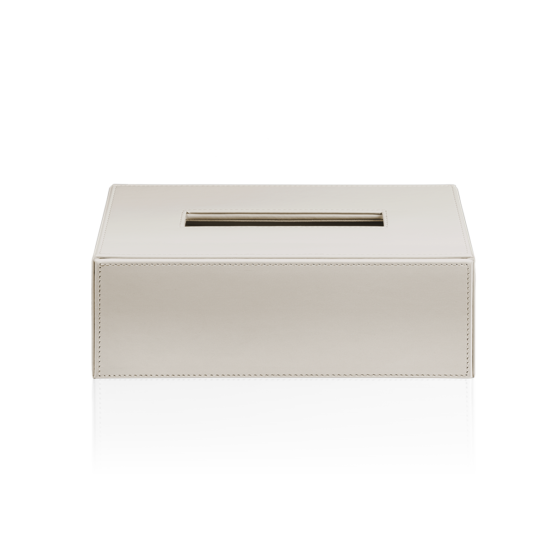 Papiertuchbox aus Lederimitat in Sand von Decor Walther aus der Serie BROWNIE
