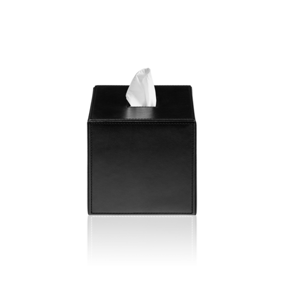 Papiertuchbox aus Lederimitat in Schwarz von Decor Walther aus der Serie BROWNIE
