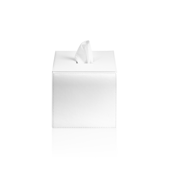 Papiertuchbox aus Lederimitat in Weiß von Decor Walther aus der Serie BROWNIE