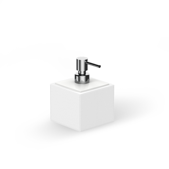 Seifenspender aus Lederimitat in Weiß von Decor Walther aus der Serie BROWNIE