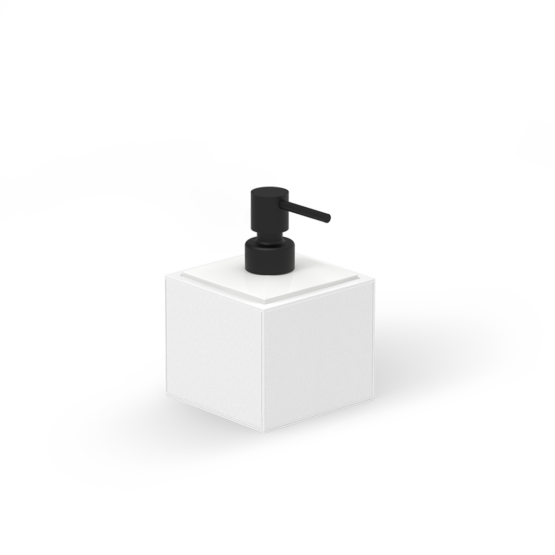 Seifenspender aus Lederimitat in Weiß von Decor Walther aus der Serie BROWNIE