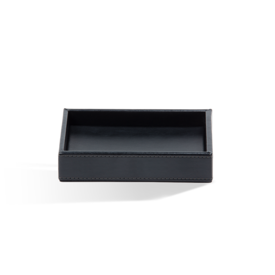 Tablett aus Lederimitat in Schwarz von Decor Walther aus der Serie BROWNIE