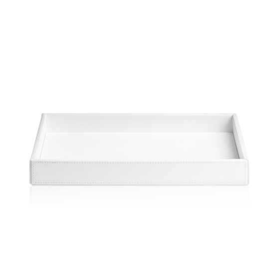 Tablett aus Lederimitat in Weiß von Decor Walther aus der Serie BROWNIE