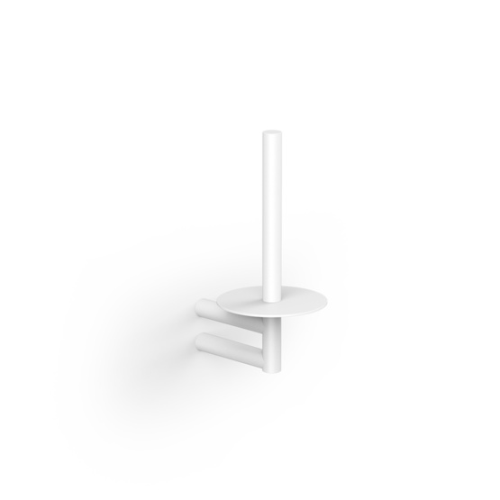 Toilettenpapierhalter aus Messing pulverbeschichtet in Weiß matt von Decor Walther aus der Serie MIKADO
