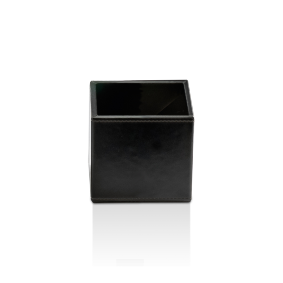 Utensilienbehälter aus Lederimitat in Schwarz von Decor Walther aus der Serie BROWNIE