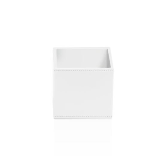 Utensilienbehälter aus Lederimitat in Weiß von Decor Walther aus der Serie BROWNIE