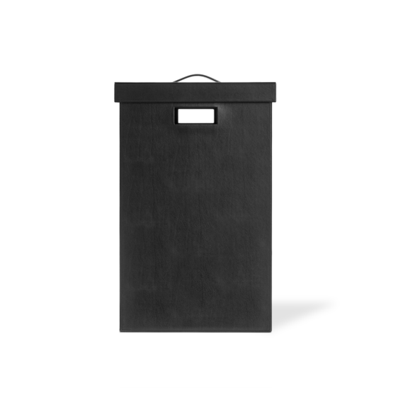 Wäschebehälter aus Lederimitat in Schwarz von Decor Walther aus der Serie BROWNIE