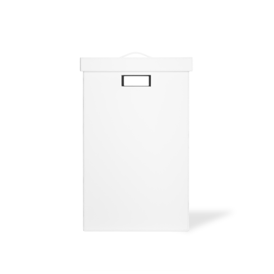 Wäschebehälter aus Lederimitat in Weiß von Decor Walther aus der Serie BROWNIE