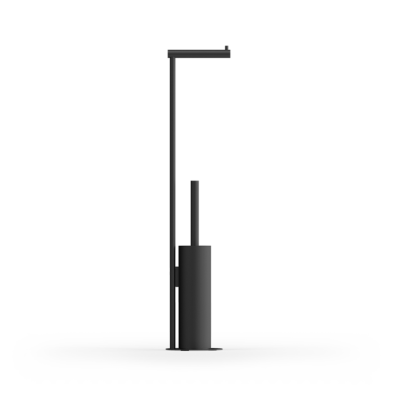 WC-Bürstengarnitur aus Messing pulverbeschichtet in Schwarz matt von Decor Walther aus der Serie BAR