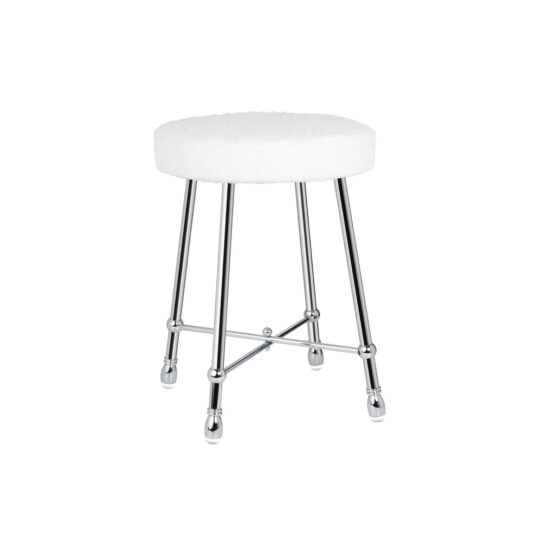 Luxus bathroom stool made of Brass in Chrome from the FS01 series by Cristal & Bronze