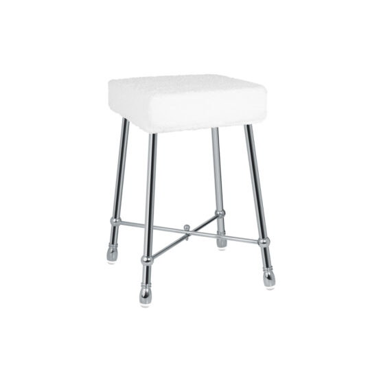 Luxus bathroom stool made of Brass in Chrome from the FS01 series by Cristal & Bronze