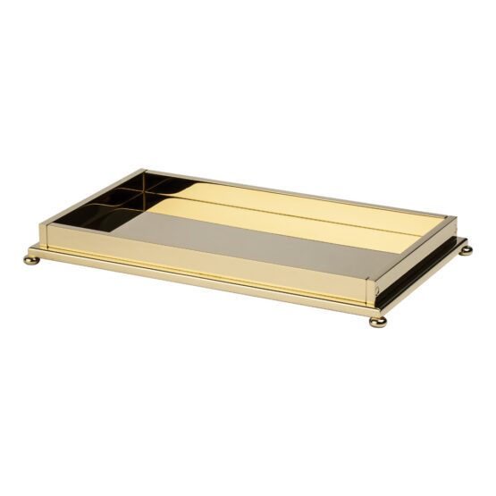 Luxus Gästehandtuchhalter aus Messing in Gold aus der Serie FS01 von Cristal & Bronze