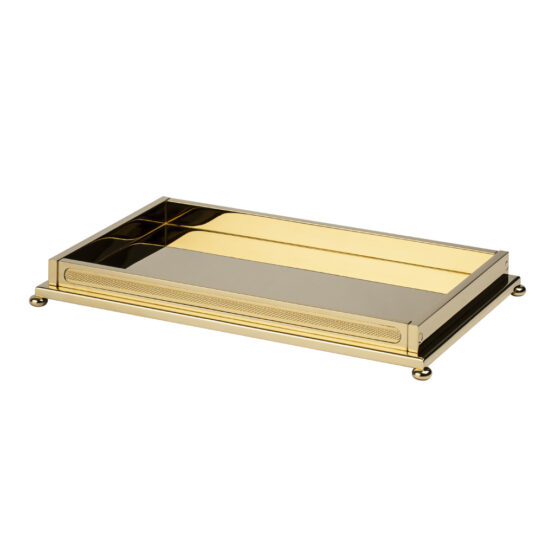Luxus guest towel holder made of Brass in Gold from the FS01 series by Cristal & Bronze