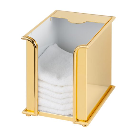 Luxus guest towel holder made of Brass in Gold from the FS01 series by Cristal & Bronze