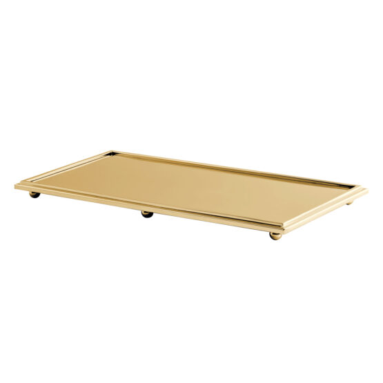 Luxus guest towel holder made of Brass in Gold from the FS05 series by Cristal & Bronze