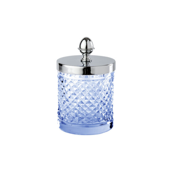 Small Q-tip Jar CRISTAL TAILLE DIAMANT LISSE