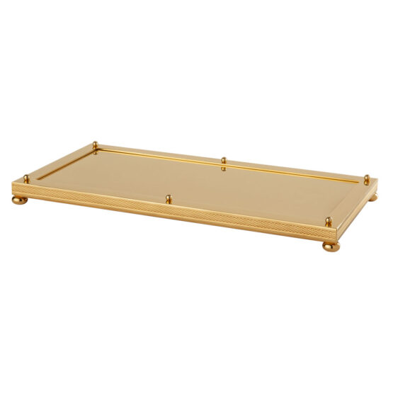 Luxus vanity tray made of Brass in Gold from the FS01 series by Cristal & Bronze