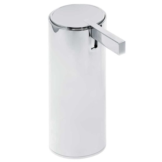 Luxus metal soap dispenser made of Brass in Chrome from the FS01 series by Cristal & Bronze