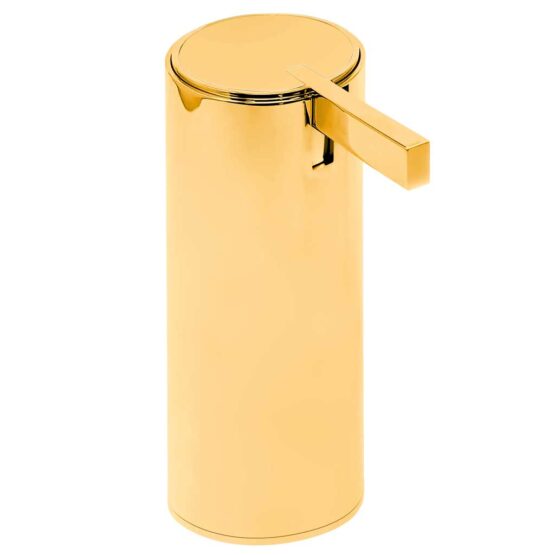 Luxus metal soap dispenser made of Brass in Gold from the FS01 series by Cristal & Bronze