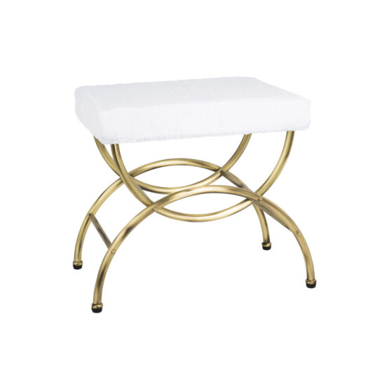 Luxus vanity bench made of Brass in Bronze antique from the FS01 series by Cristal & Bronze