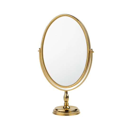 Luxus freestanding mirror made of Brass in Gold from the FS01 series by Cristal & Bronze