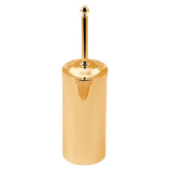 Luxus toilet brush holder made of Brass in Gold from the FS01 series by Cristal & Bronze