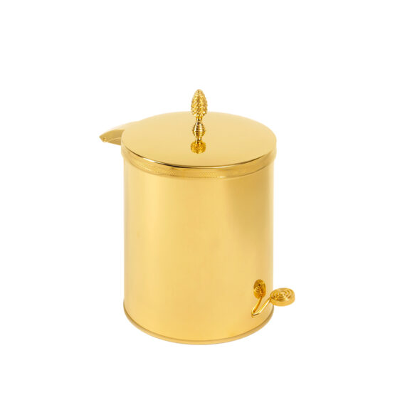 Luxus pedal bin made of Brass in Gold from the FS01 series by Cristal & Bronze