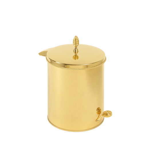 Luxus pedal bin made of Brass in Gold from the FS01 series by Cristal & Bronze