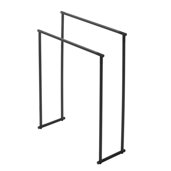 Brass Freestanding Towel Rack in Black matt by Decor Walther from the Club series