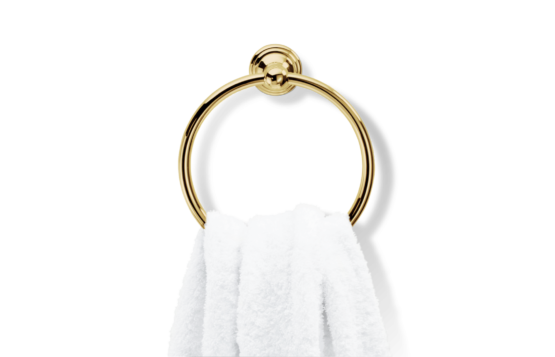 Brass Towel Ring in Gold by Decor Walther from the Classic series