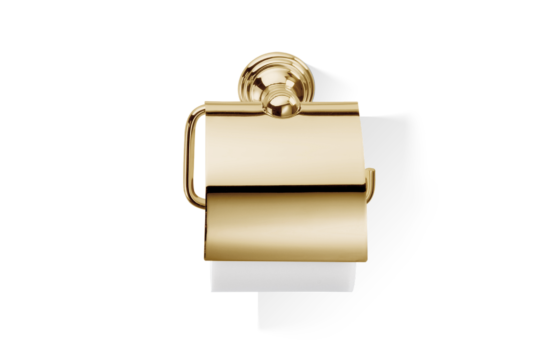 Brass Toilet Roll Holder in Gold by Decor Walther from the Classic series