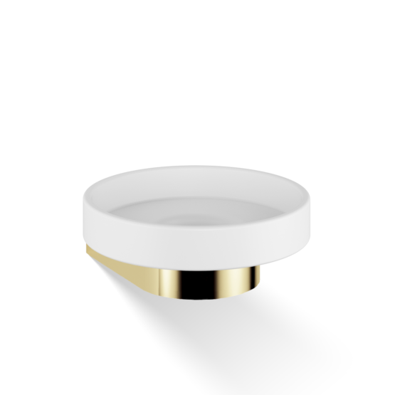Brass and Solid surface Wall Mounted Soap Dish in Gold by Decor Walther from the Century series