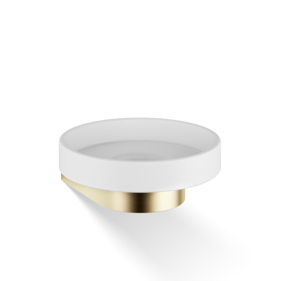 Brass and Solid surface Wall Mounted Soap Dish in Gold matt by Decor Walther from the Century series