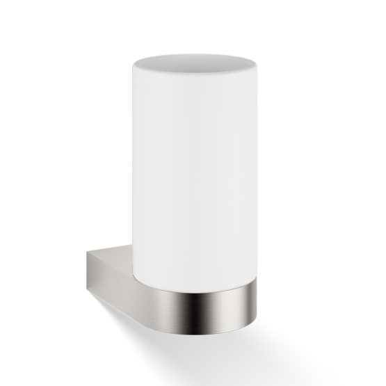 Stainless steel and Solid surface Wall Mounted Tumbler in White matt and Stainless steel matt by Decor Walther from the Century series