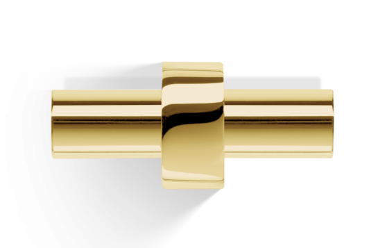 Brass Double Towel Hook in Gold by Decor Walther from the Century series