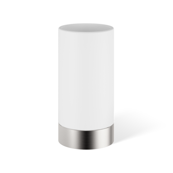 Stainless steel and Solid surface Tumbler in Stainless steel matt by Decor Walther from the Century series