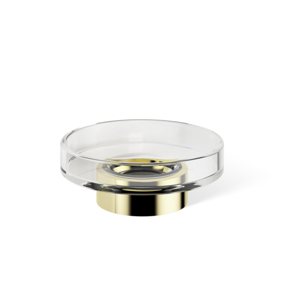 Seifenschale aus Messing und Kristallglas in Gold von Decor Walther aus der Serie Century