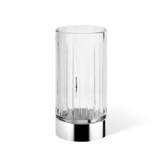 Brass and Crystal glass Tumbler in Chrome by Decor Walther from the Century series