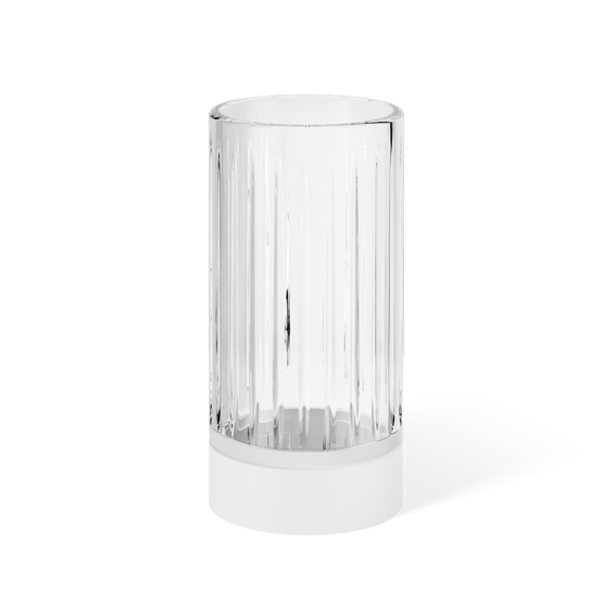Mundglas aus Messing und Kristallglas in Weiß matt von Decor Walther aus der Serie Century