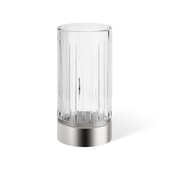 Stainless steel and Crystal glass Tumbler in Stainless steel matt by Decor Walther from the Century series