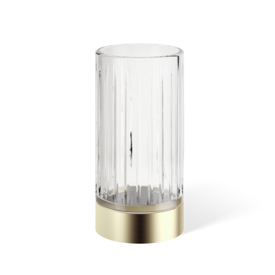 Brass and Crystal glass Tumbler in Gold matt by Decor Walther from the Century series