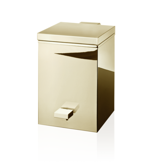Brass Pedal Bin in Gold by Decor Walther from the Cube series